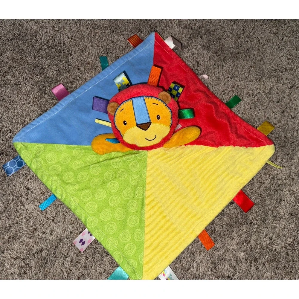 Taggies Plush Patchkin Lion Colorful Lovey 14
